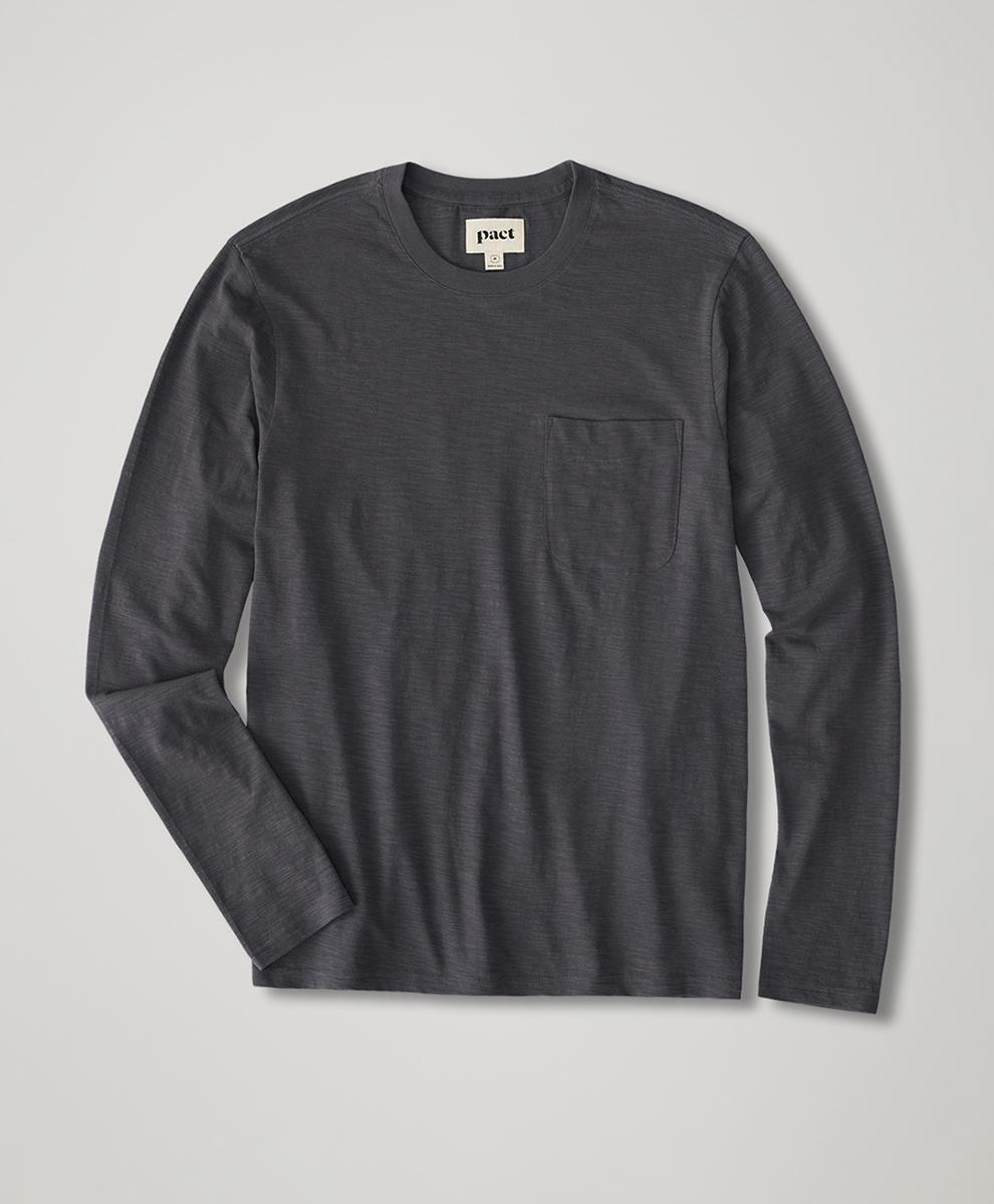 Organic Cotton Field Midweight Slub Long Sleeve Crew Tee Product Image