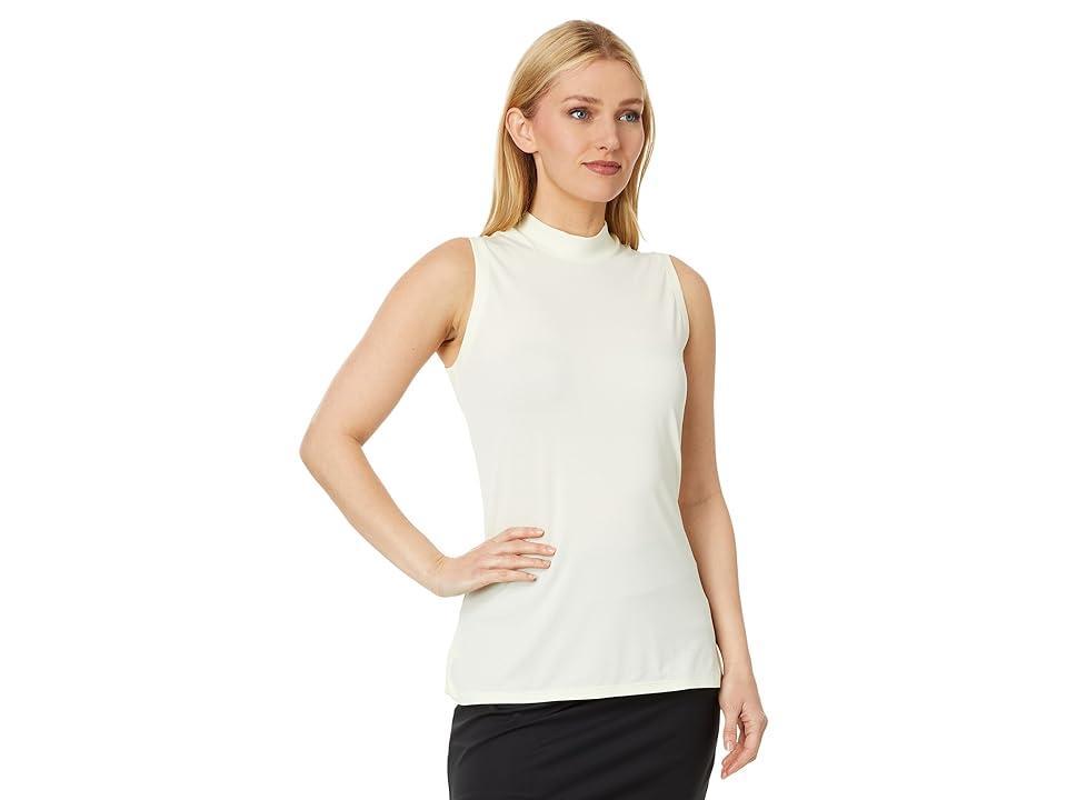 adidas Golf Ultimate365 Mock Sleeveless Polo (Ivory) Women's Clothing Product Image