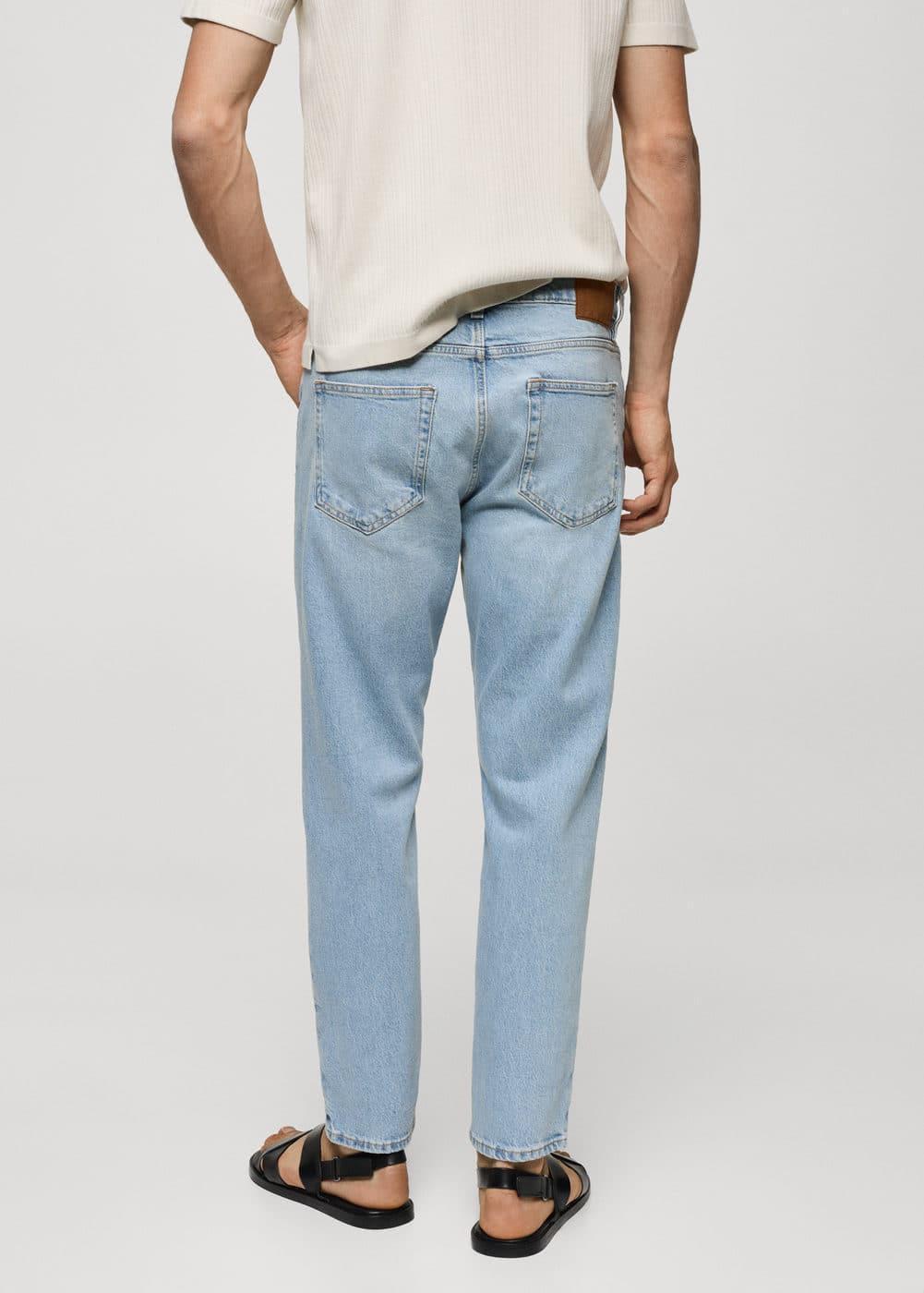 MANGO MAN - Ben tapered cropped jeans light blueMen Product Image