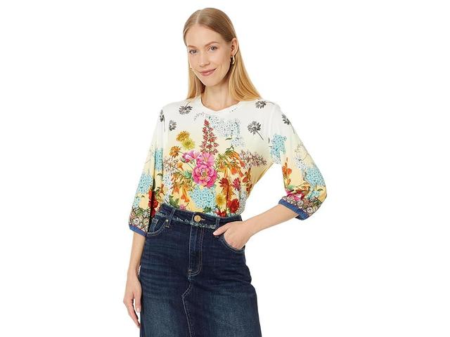 Johnny Was Delite Puff Sleeve Top (Multicolor) Women's Clothing Product Image