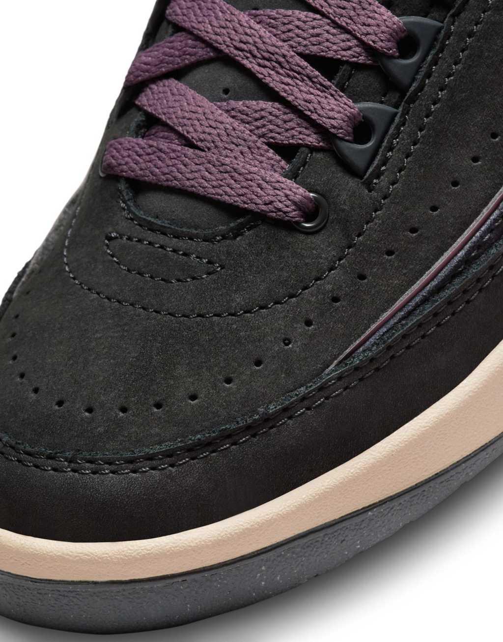 Nike Air Jordan 2 Retro sneakers in black and mauve  Product Image