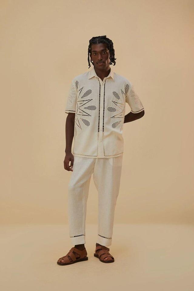 Off-White Maxi Sunset Richelieu Embroidered Pants, OFF-WHITE / L Product Image