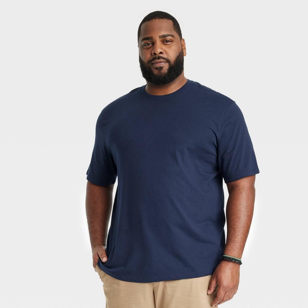 Mens Casual Fit Every Wear Short Sleeve T-Shirt - Goodfellow & Co Xavier Navy M Product Image