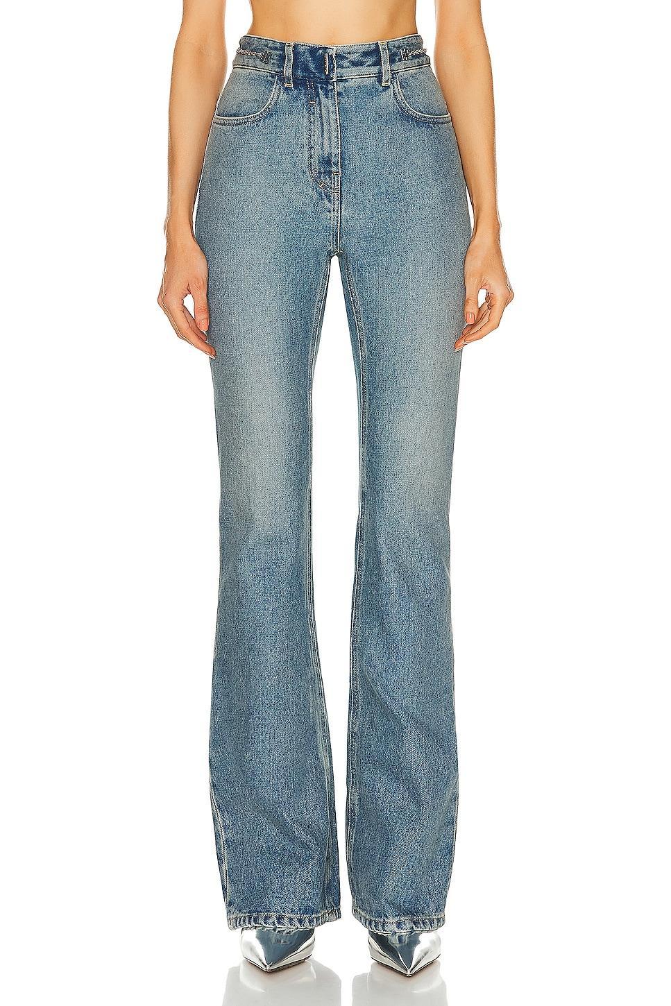 Givenchy - High-Rise Bootcut Jeans - BlueModa Operandi Product Image