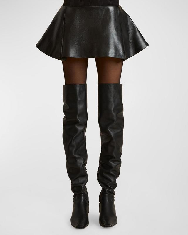 Womens Ralfa Leather Micro Miniskirt Product Image