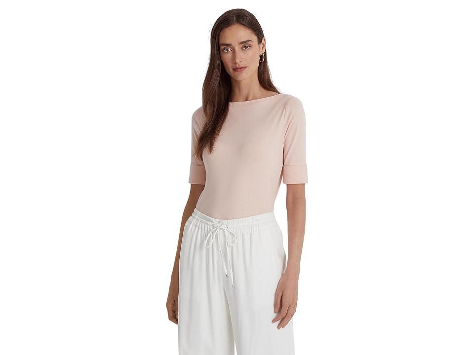 Lauren Ralph Lauren Stretch Boatneck Top, Regular & Petite Product Image