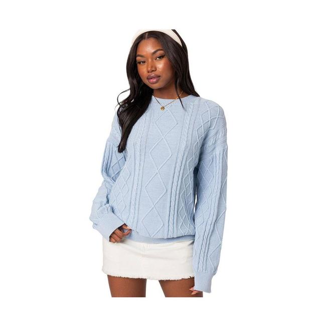 Womens Jessy cable knit oversized sweater Product Image