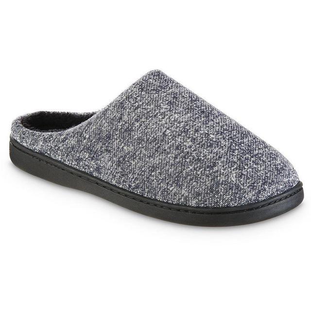 isotoner Heathered Knit Hoodback Mens Slippers Brown Product Image