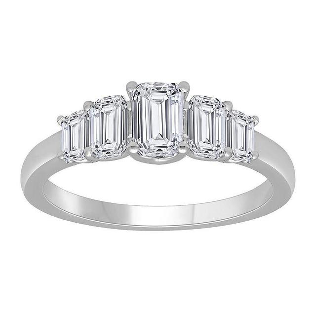 Diamond Medley 14k White Gold 2 Carat T.W. Lab-Grown Diamond 5-Stone Ring, Womens 14k Whgold Product Image