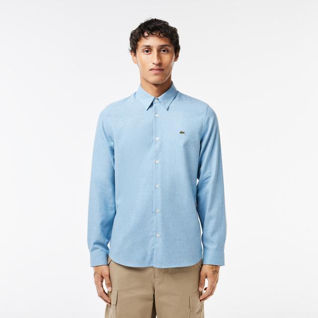 Men's Slim Fit Cotton Chambray Shirt Product Image