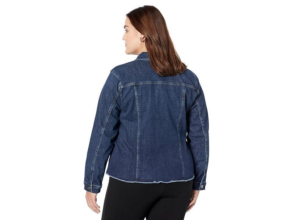 NYDJ Fray Hem Denim Trucker Jacket Product Image