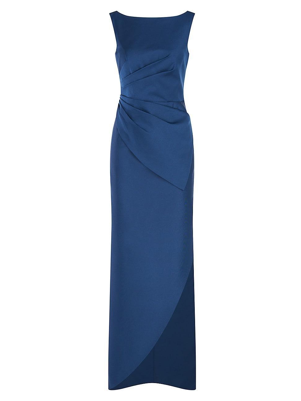 Kay Unger Felix Pleated Waist Column Gown Product Image