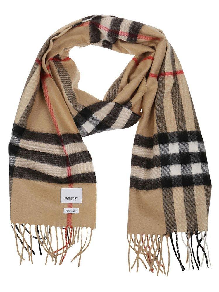 Checked Fringed Scarf In Multi Product Image