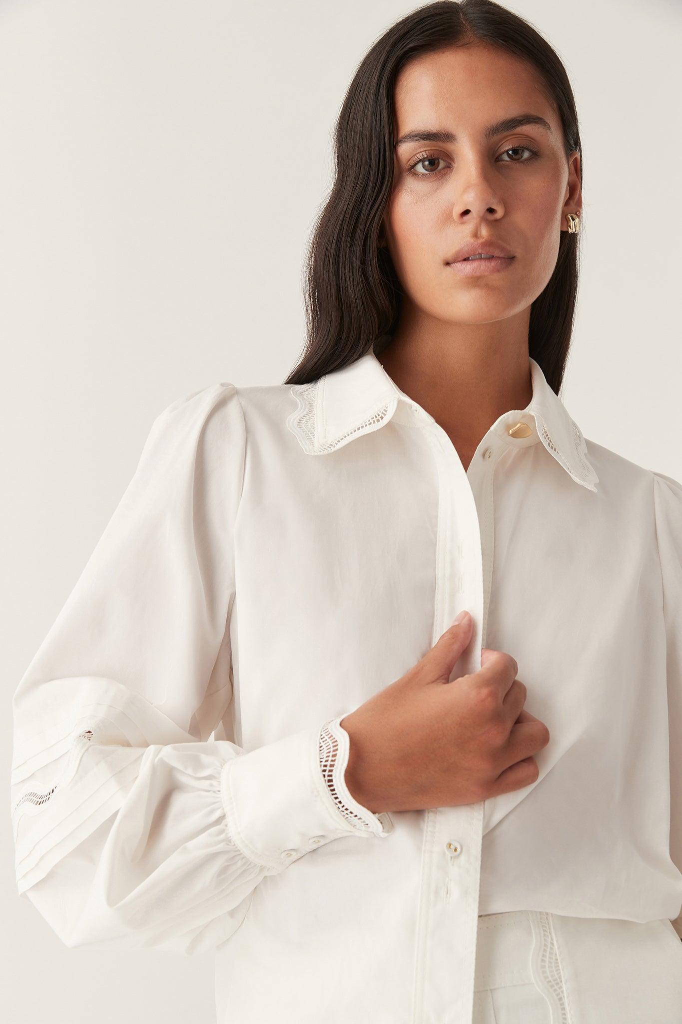 Reva Wave Trim Blouse Female Product Image