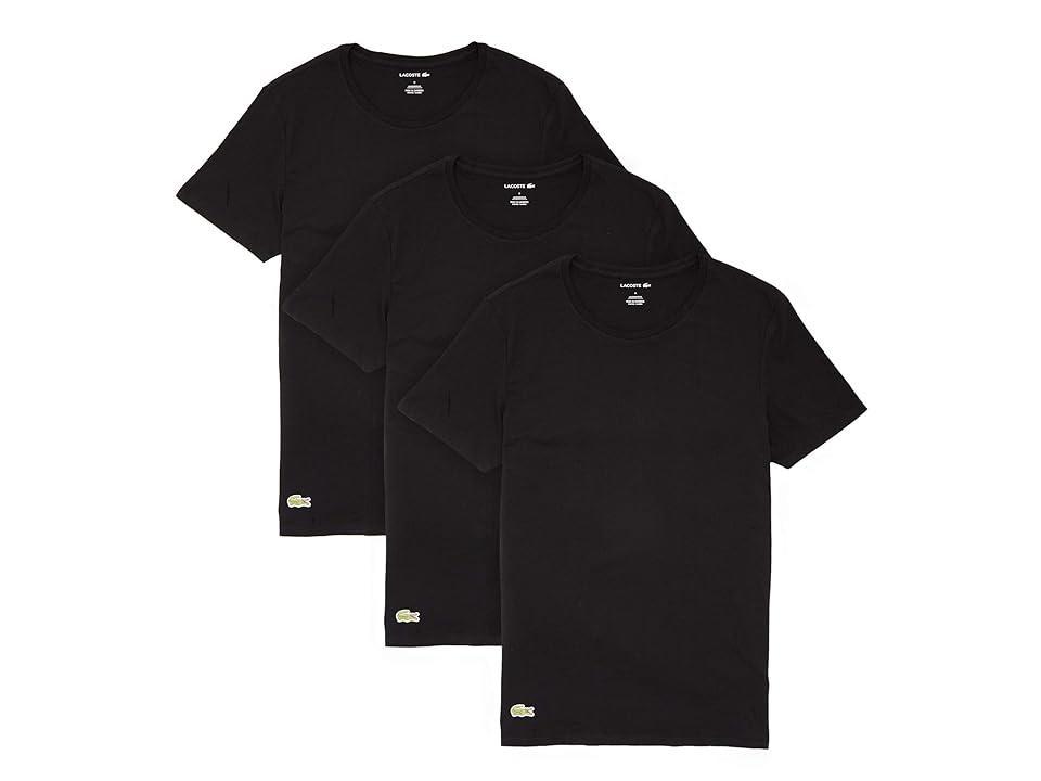 Lacoste Mens Essential Cotton Crew Neck Regular Fit Undershirt Set, 3-Piece Product Image