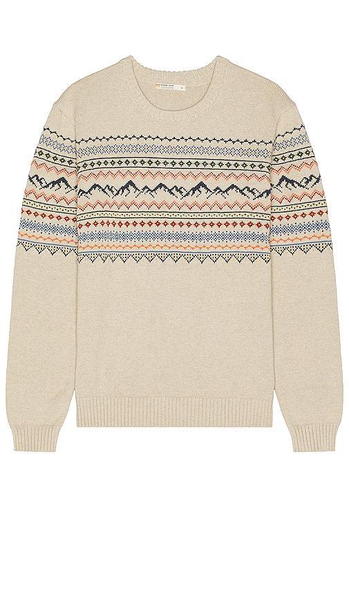 Marine Layer Fair Isle Sweater in Cream. Size L. Product Image