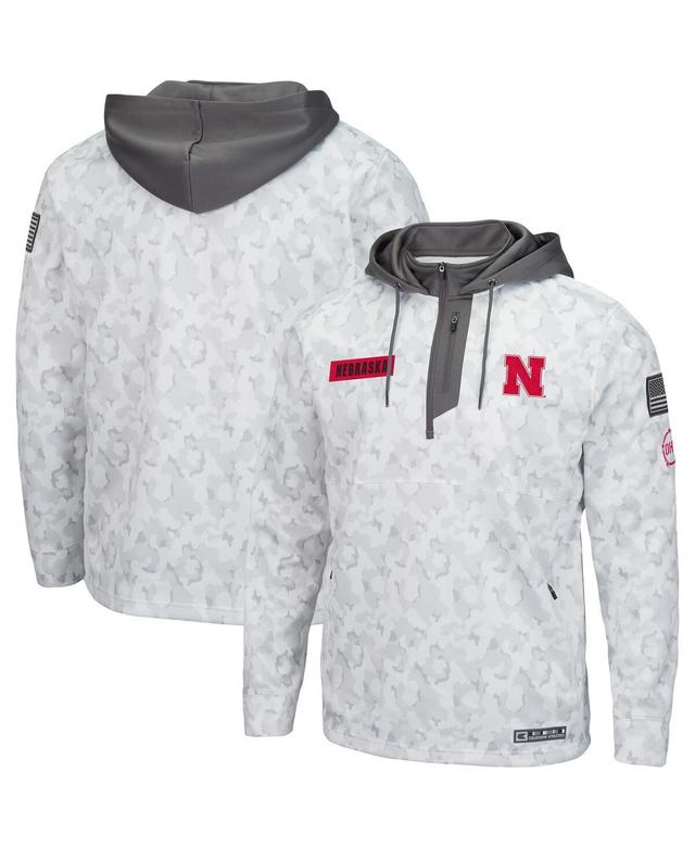 Mens Colosseum Arctic Camo Maryland Terrapins OHT Military Appreciation Quarter-Zip Hoodie Product Image