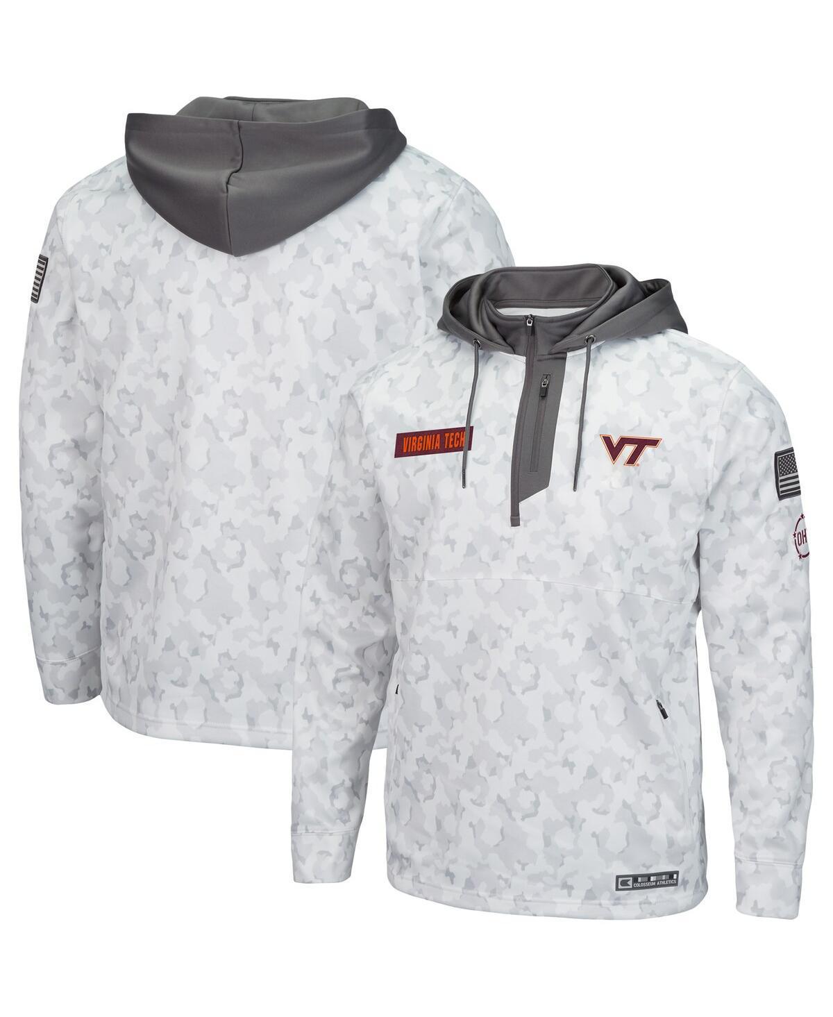 Mens Colosseum Arctic Camo Virginia Tech Hokies OHT Military Appreciation Quarter-Zip Hoodie Product Image