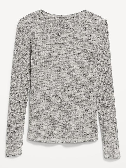 Plush-Knit Long-Sleeve T-Shirt Product Image