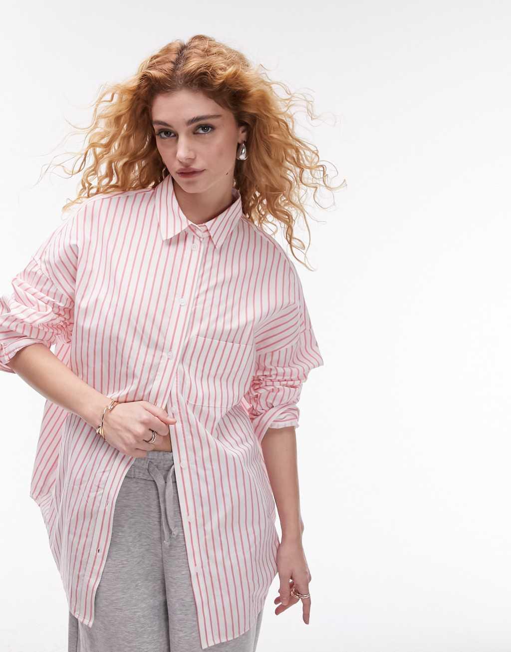 Topshop oversized stripe shirt Product Image