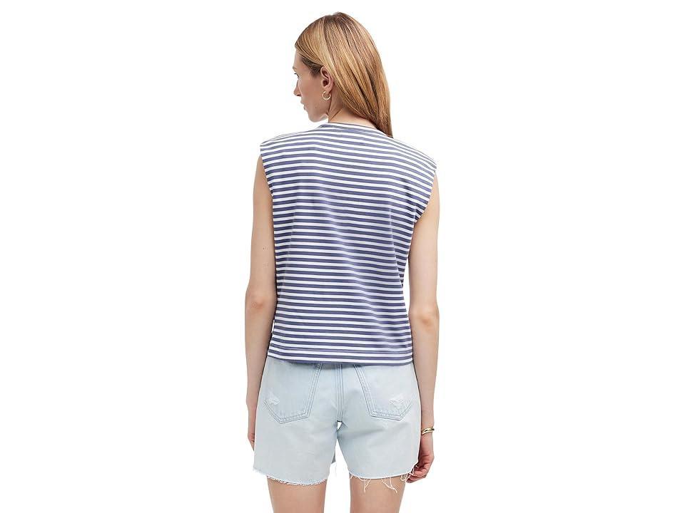 Madewell Structured Muscle Tee (Sunfaded Indigo) Women's Clothing Product Image