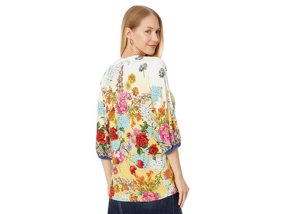 Johnny Was Delite Puff Sleeve Top (Multicolor) Women's Clothing Product Image