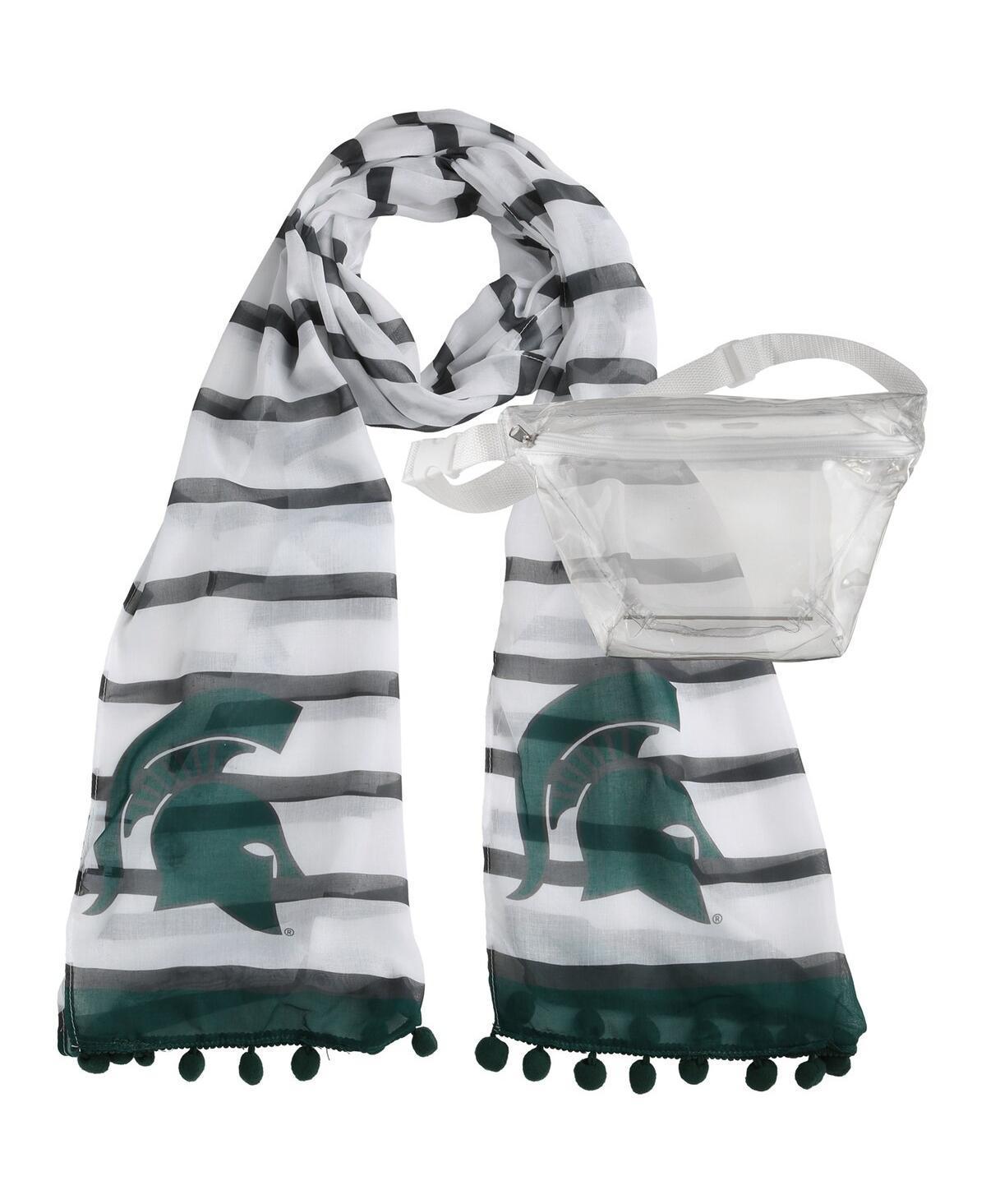 Womens Michigan State Spartans Fanny Pack Scarf Set Product Image