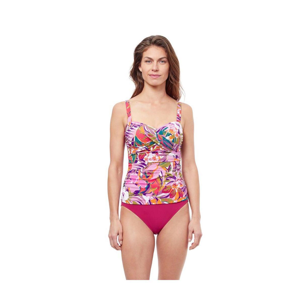 Profile by Gottex Womens Tropikaia D Cup V Neck Tankini swim top Product Image