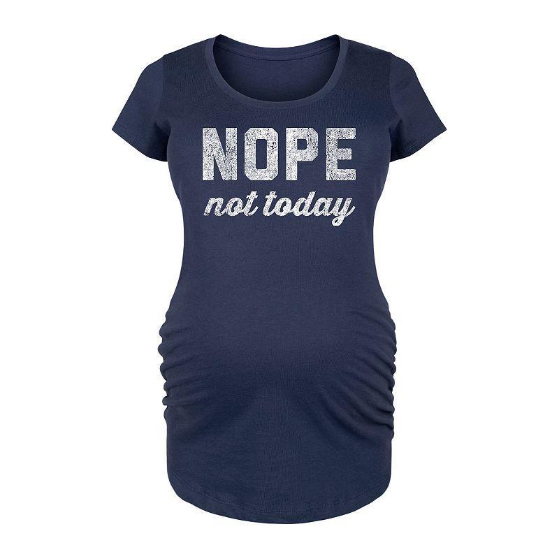 Maternity Nope Not Today Graphic Tee, Girls Blue Product Image