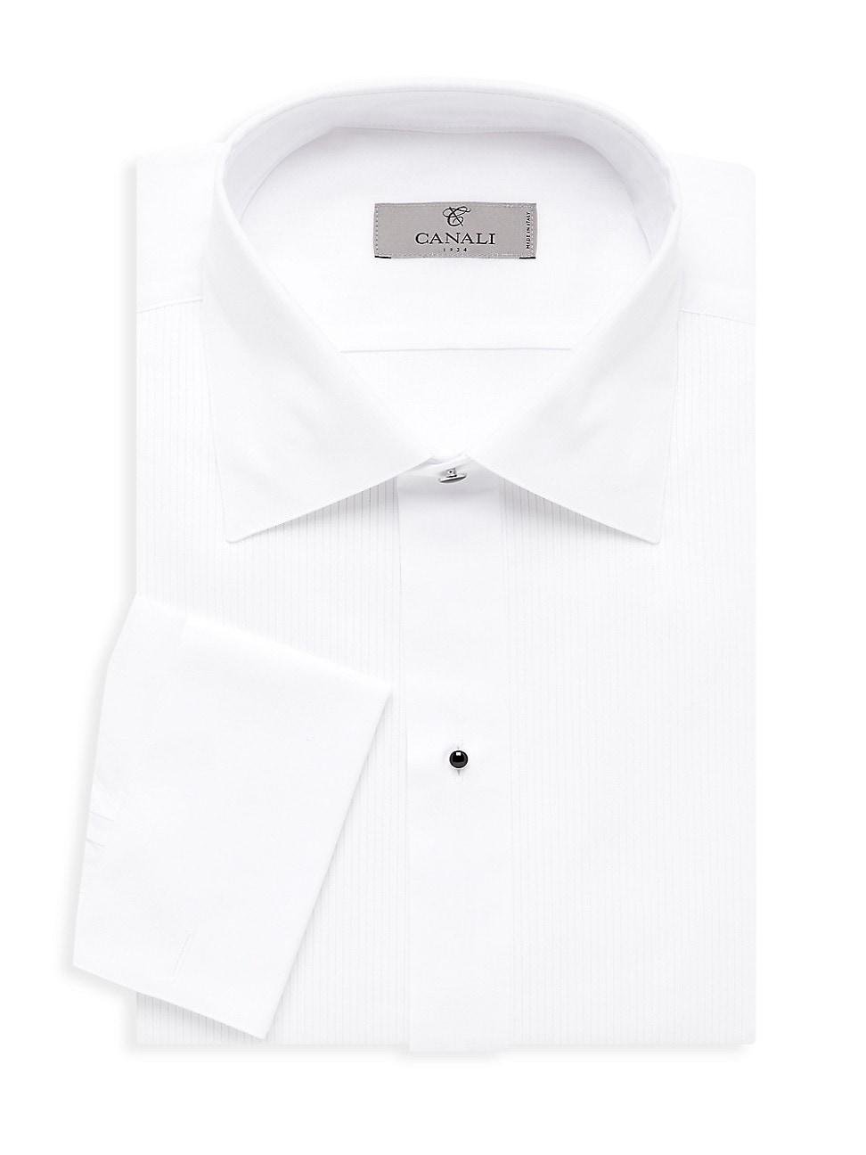 Mens Tuxedo Cotton Shirt - White - Size 17.5 - White - Size 17.5 Product Image