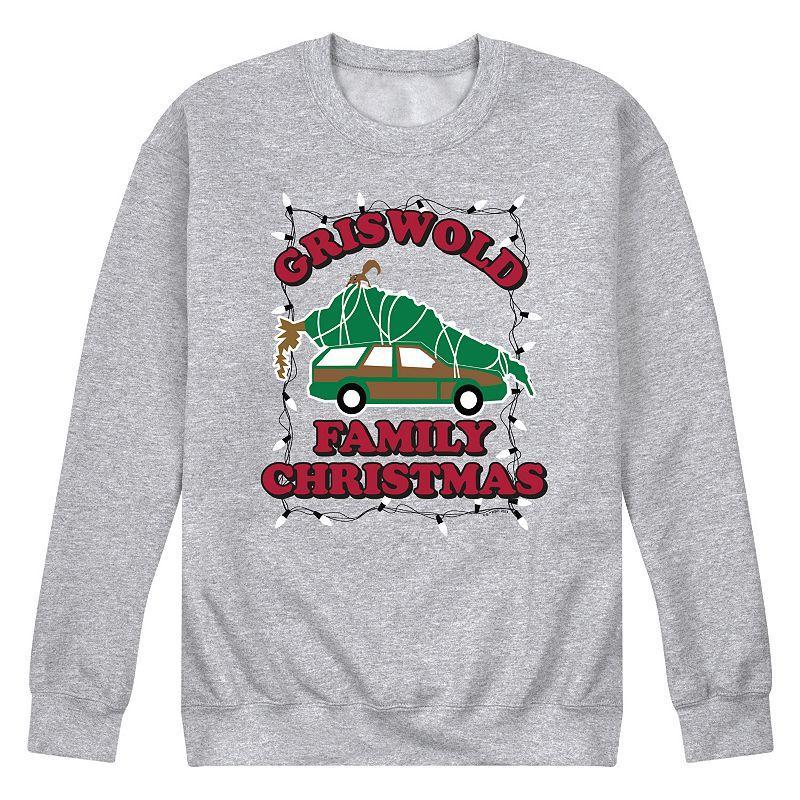 Mens National Lampoons Christmas Vacation Christmas Car And Tree Fleece Sweatshirt Product Image