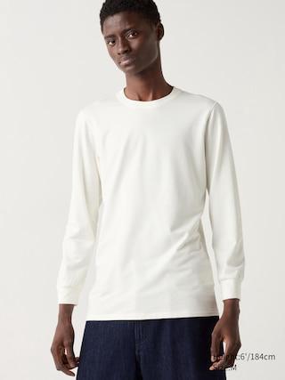 Mens Heattech Cotton Crew Neck Long-Sleeve T-Shirt (Extra Warm) with Moisture-Wicking Small UNIQLO US Product Image