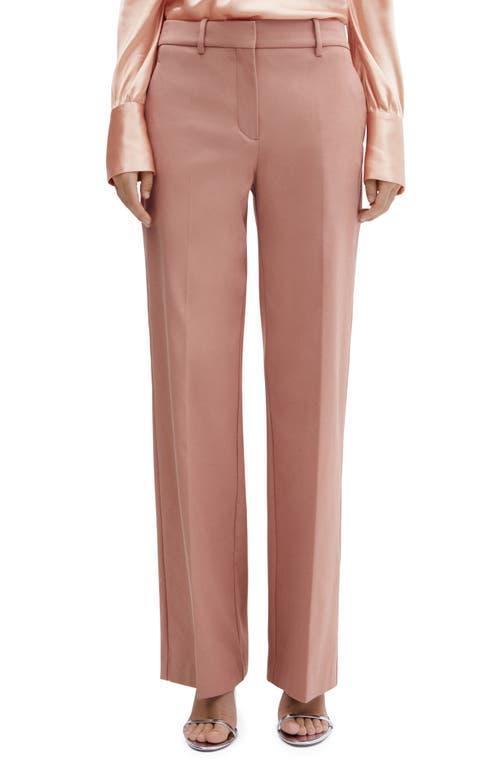 MANGO High Waist Straight Leg Pants Product Image