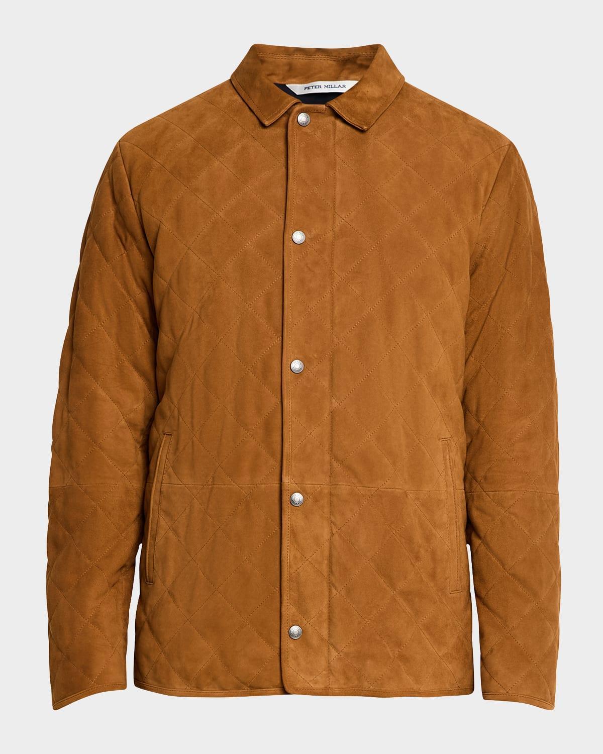 Men's Suffolk Quilted Suede Jacket Product Image