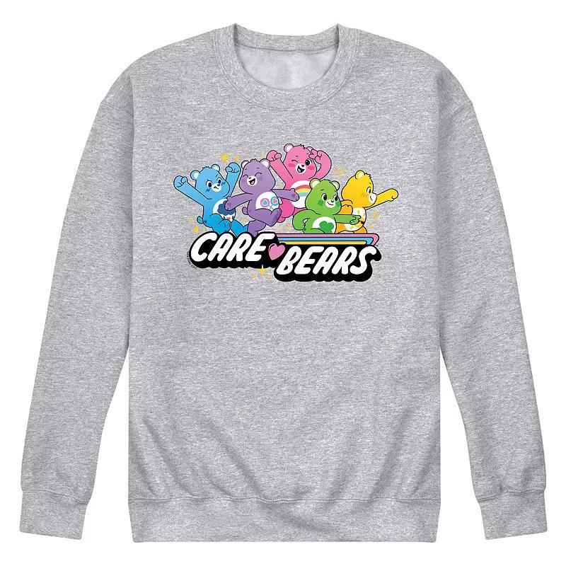 Mens Care Bears Logo Group Fleece Sweatshirt Grey Gray Product Image