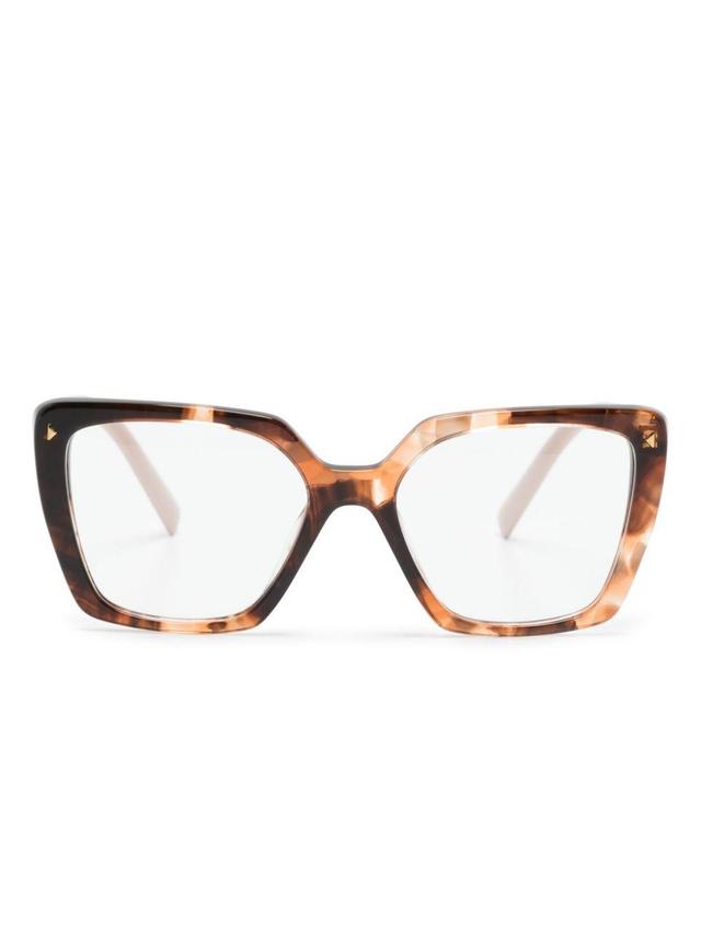 PRADA Square-frame Glasses In Rosa Product Image