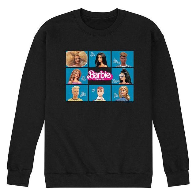 Mens Barbie Theatrical Grid Fleece Sweatshirt Black Product Image