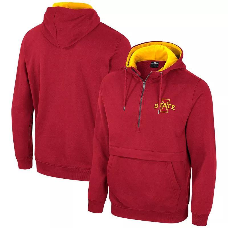 Mens Colosseum Cardinal Iowa State Cyclones Half-Zip Hoodie Product Image