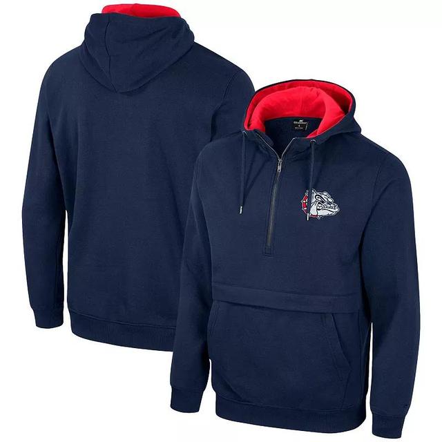 Mens Colosseum Navy Gonzaga Bulldogs Team Half-Zip Pullover Hoodie Zag Blue Product Image