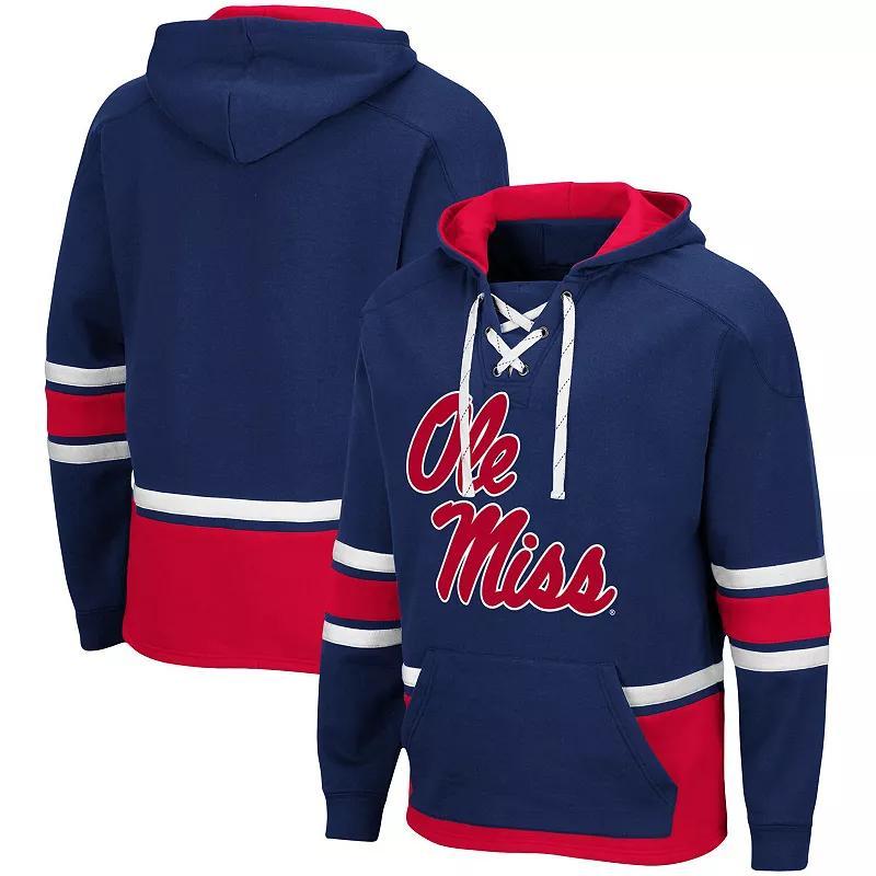 Mens Colosseum Ole Miss Rebels Lace Up 3.0 Pullover Hoodie Blue Product Image