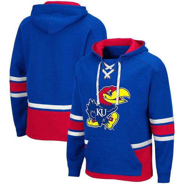 Mens Colosseum Royal Kansas Jayhawks Lace Up 3.0 Pullover Hoodie Product Image