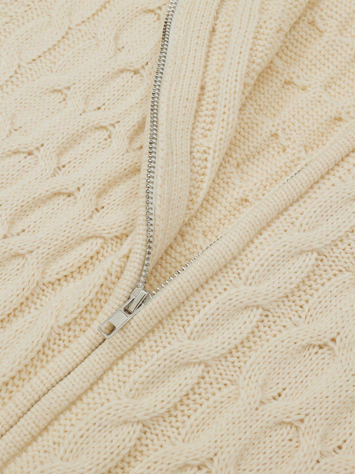 Aelfric Eden Retro 90s Zip Up Knit Cardigan Product Image