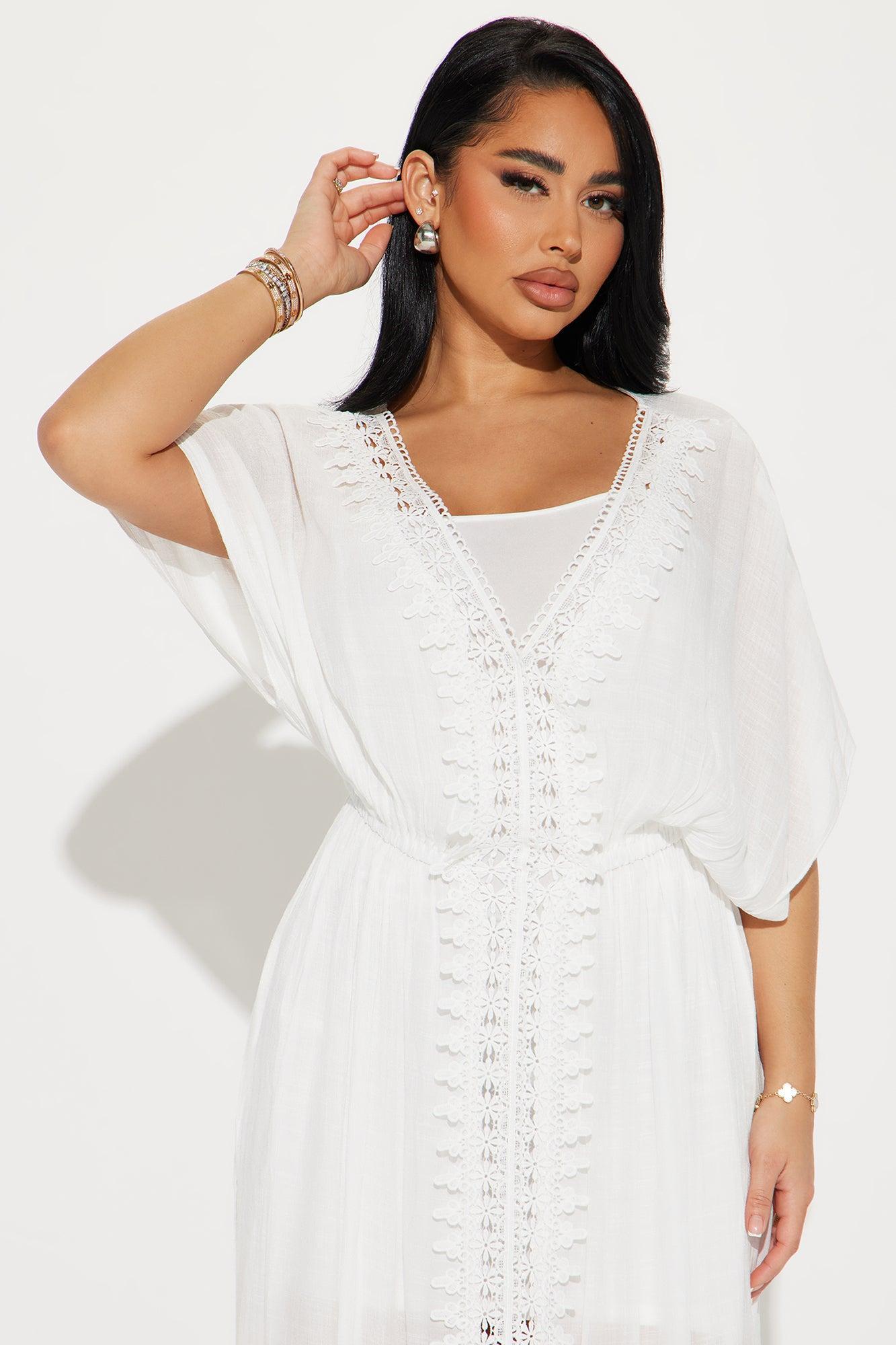 Skylar Kaftan Maxi Dress - White Product Image