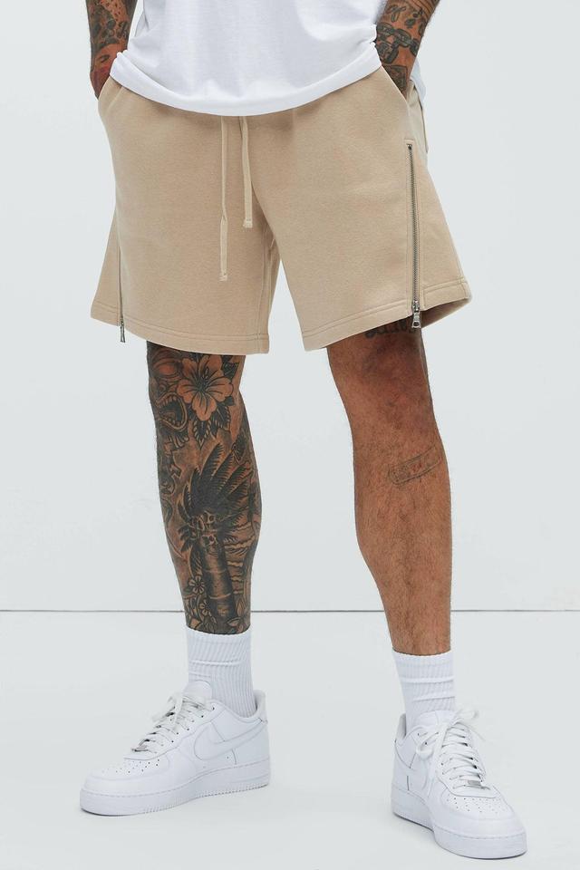 Tyson Zip It Relaxed Shorts - Tan Product Image