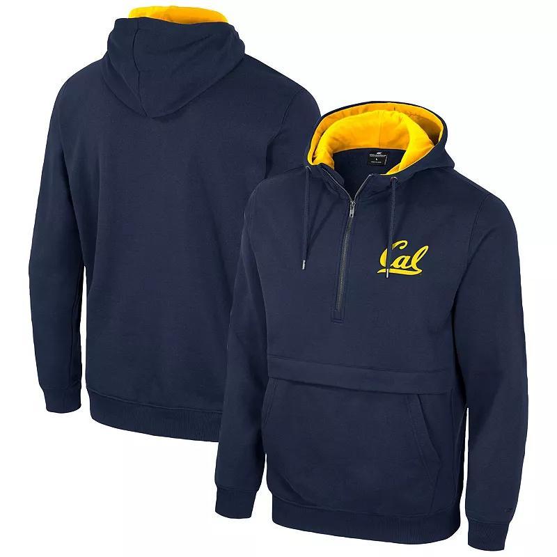 Mens Colosseum Cal Bears Half-Zip Hoodie Blue Product Image