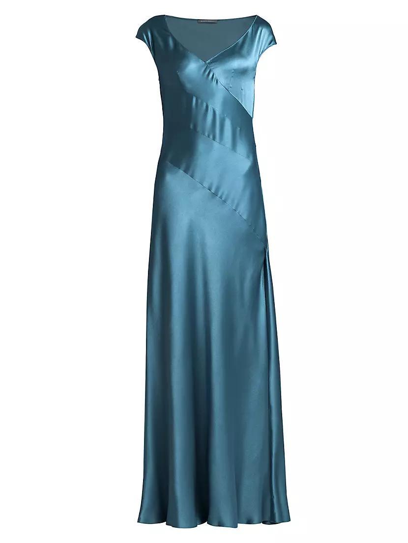 Cap Sleeve Satin Dress product image