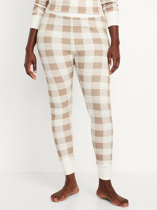 High-Waisted Waffle Pajama Leggings Product Image