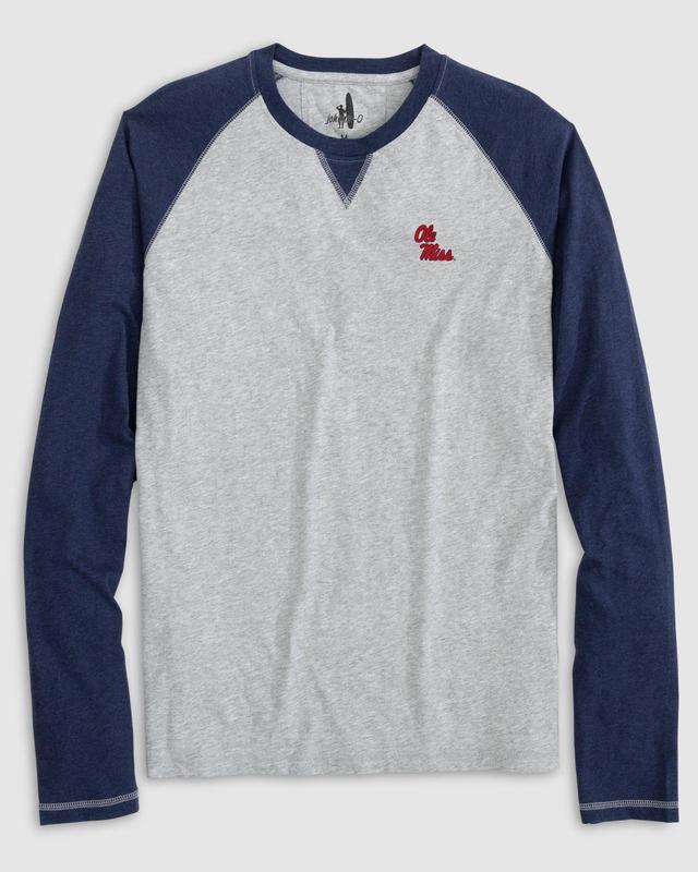 johnnie-O Gonzaga Alsen Long Sleeve Baseball Tee - Script Logo Product Image