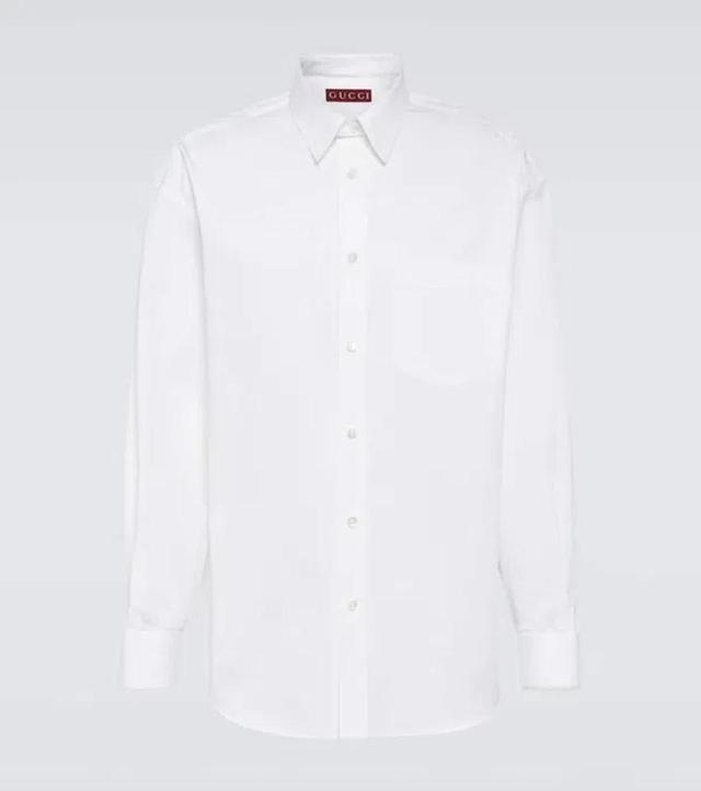 GUCCI Cotton Poplin Shirt In White Product Image