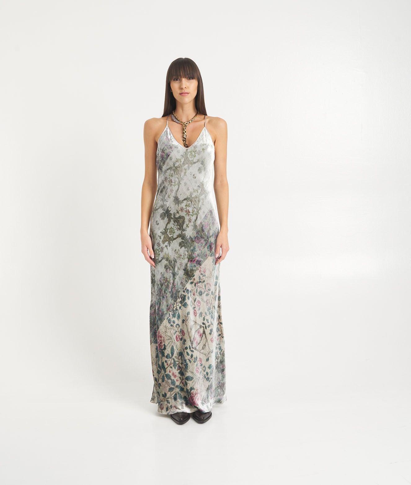 Velvet maxi dress Product Image